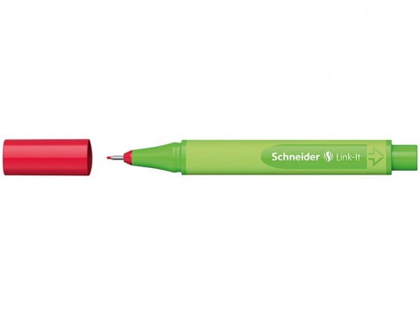 Fineliner Link-It 04 romantic-red 10 St./Pack Schreibspitze, 0,4 mm Farbe Schaft: hellgrün