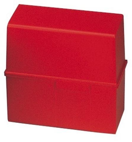 Karteikasten A6 quer HAN rot 17 Maße:16,5x12,8x9,5 cm (BxHxT), für 400 Karten