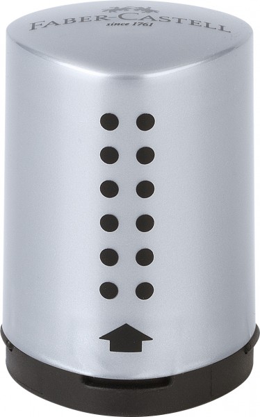 Spitzerdose Grip 2001 Mini Faber Castell silber für Stiftdurchmesser: 6 mm