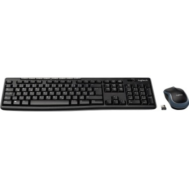 Tastatur-Maus-Set Logitech MK270 kabellos schwarz QWERTZ