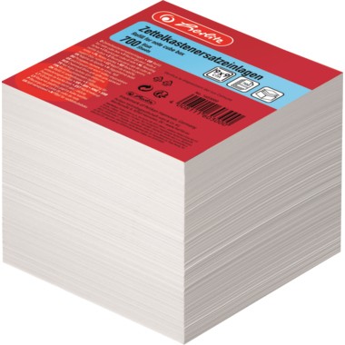 Notizzettel 9x9cm Nachfüllpack weiß Zettelboxeinlage, 700 Blatt