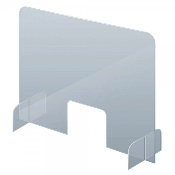 Schutzschild Aufsteller 70x85cm (BxH) transparent Acryl, beidseitig verwendbar
