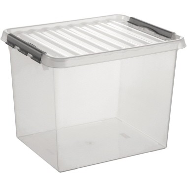 Aufbewahrungsbox Helit Q-Line 52 l transparent Maße: 50 x 40 x 38 cm (B x T x H)
