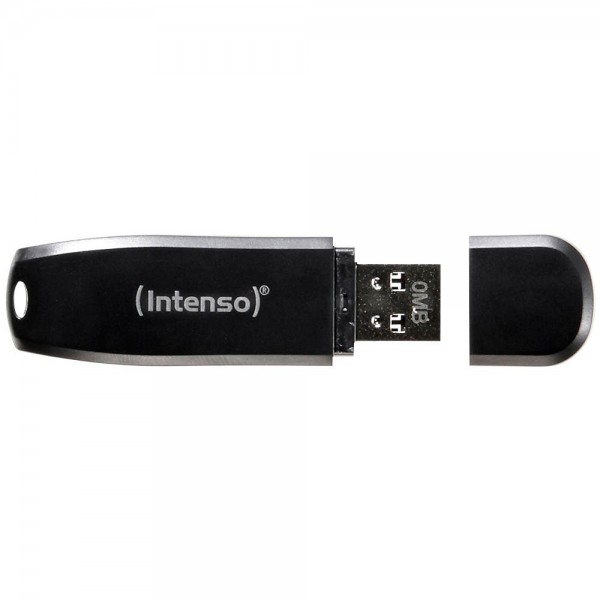 USB Stick 32GB Intenso USB 3.0 schwarz/silber Lesegeschwindigkeit 35 MB/Sek.,Speed Line