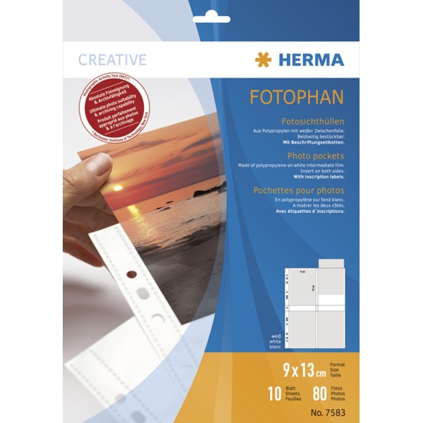 FOTOSICHTHÜLLEN FOTOPHAN HOCH 9CMX13CM 10 SICHTHÜLLEN PRO PACKUNG