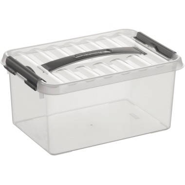 Aufbewahrungsbox Helit Q-Line 6 l transparent Maße: 30 x 14 x 20 cm (B x H x T)