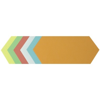 Moderationskarte Rhombus 20,5x9,5cm farbig sort. 130 g/m², Soennecken , 250 St./Pack