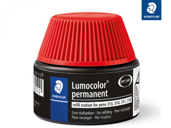 Nachfülltinte Lumocolor permanent Tinte rot **Restposten,begrenzte Menge**