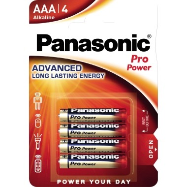Batterie Micro AAA Panasonic Pro Power 4 St./Pac LR03, 1,5V