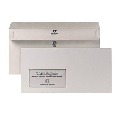 Briefhüllen DL SK MF 75g/m² recycling 1000 St./Pa 220x110mm ,POSTHORN
