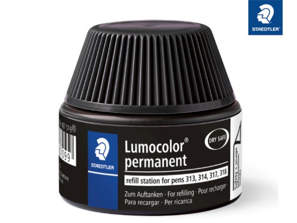 Nachfülltinte Lumocolor permanent Tinte schwarz 4 St./Pack