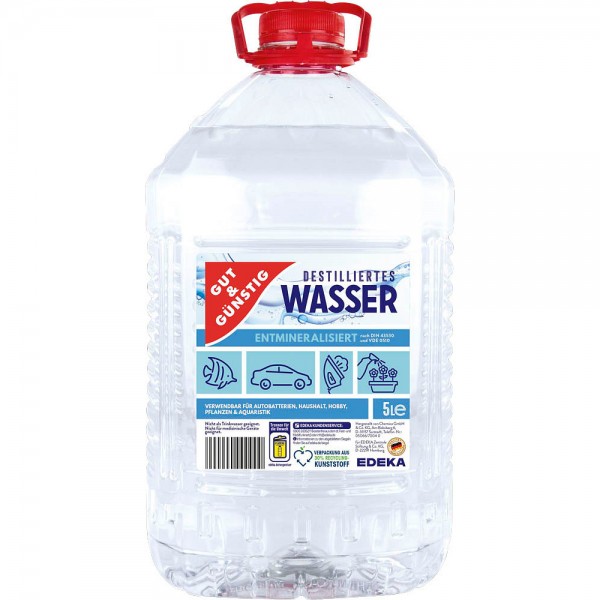 Destilliertes Wasser 5 Liter GUT+GÜNSTIG
