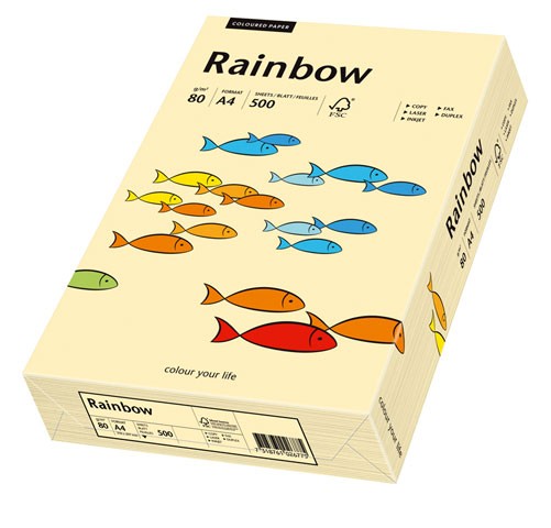 Kopierpap. A4 80g/m² chamois (06) 500 Bl./Pack Rainbow Coloured / Tecno Colors 2100011391