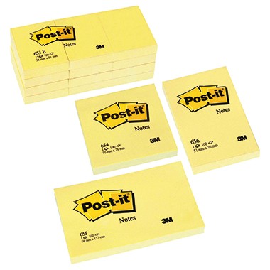 Haftnotiz 76x102mm Post-it® Notes gelb 100 Blatt