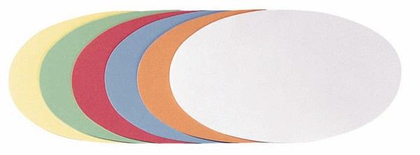Moderationskarte Oval 19x11cm farblich sortiert 500 St./Pack