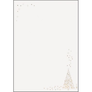 Designpapier A4 90g/m² Golden Tree 100 Bl./Pack , Weihnachtsmotiv