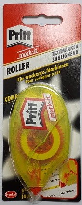 TEXMARKER COMPACT ROLLER 4,2MM GELB 140 8,5M