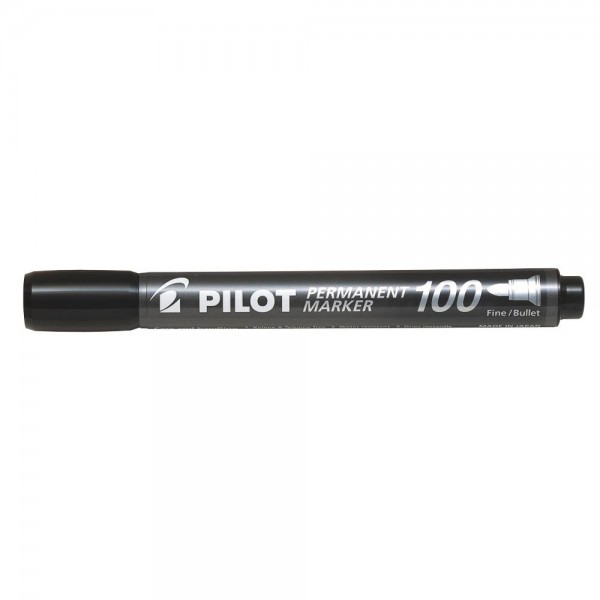 Pilot Permanent Marker 100 schwarz Strichstärke 1,0mm , Rundspitze