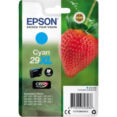 Epson Tintenpatrone 29XL cyan Druckseiten: ca. 450 Seiten , Inhalt: 6,4 ml