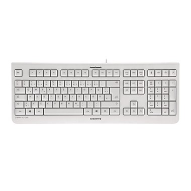 Tastatur CHERRY QWERTZ KC 1000 weiß/grau Maße: 45,8 x 2 x 17 cm (B x H x T)