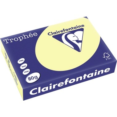 Kopierpap. A4 80g/m² gelb Clairalfa Trophee f. Inkjet-, Laserdrucker und Kopierer,500 Bl./Pack