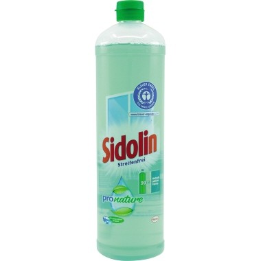 ***Glasreiniger Sidolin Pro Nature Inhalt: 1 l ***Ausverkauft pH-Wert: 7-11,4, Sprühflasche