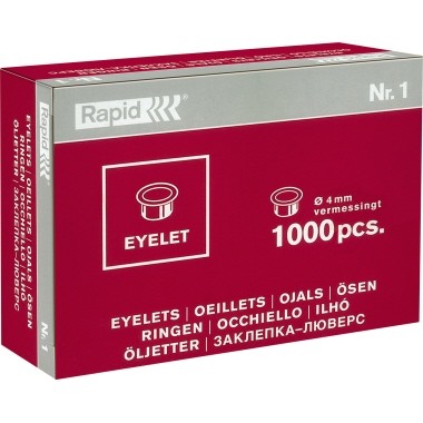 Ösen Rapid Eyelet Nr.1 Durchmesser: 4 mm Länge: 5 mm , 1.000 St./Pack