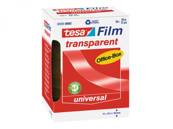 Tesafilm 66mx15mm Office-Box 10 St./Pack transparent