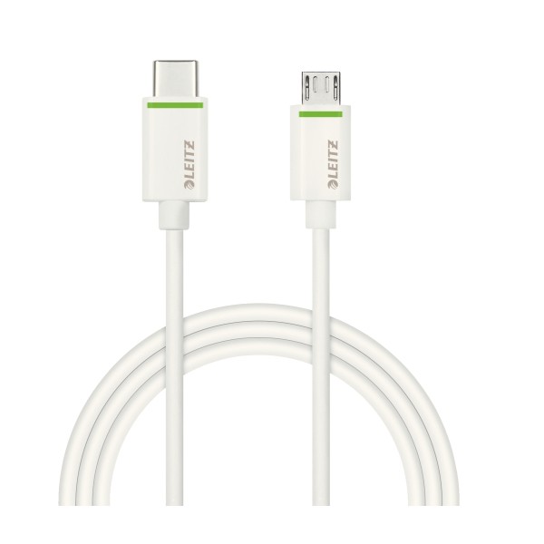 USB-C zu MicroUSB Kabel 2.0 1m weiß