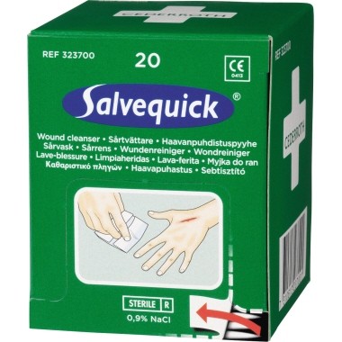 Salvequick Wundreinigungstuch 11x12 cm (B x L) Sterilität , 20 St./Pack