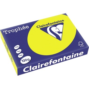 Kopierpap. A4 120g/m² kanariengelb 250 Bl./P Clairaflfa Trophée Clairfontaine , Universalpapier