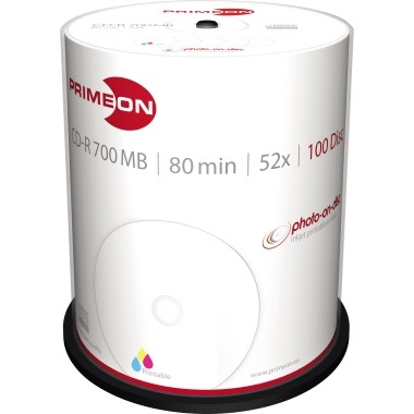 CD-R Spindel PRIMEON R/80min 700MB 100 St./Spindel Bedruckbar