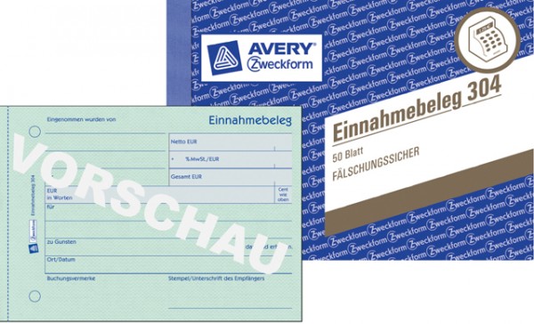 Zweckform Einnahmebeleg A6Q 50 Blatt