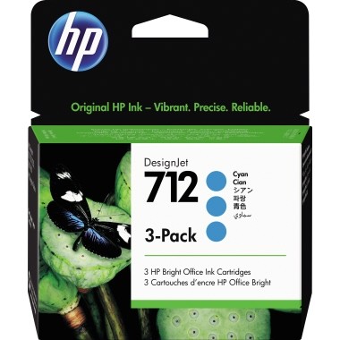 HP Tintenpatrone 712 cyan 3 St./Pack 3 x 29ml