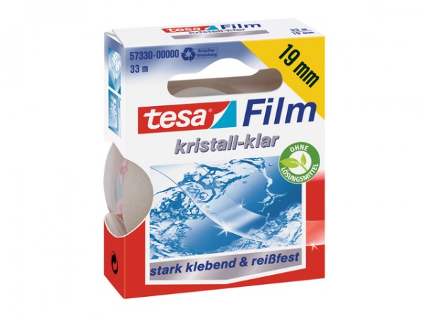 Tesafilm 33mx19mm Kristall-klar PP farblos unsichtbar,lichtpausfähig,reißfest,hitzebeständig