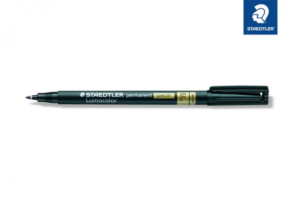 OHP-Stift Lumocolor F 0,6mm permanent schwarz lichtbeständig, schnelltrocknend,wasserfest