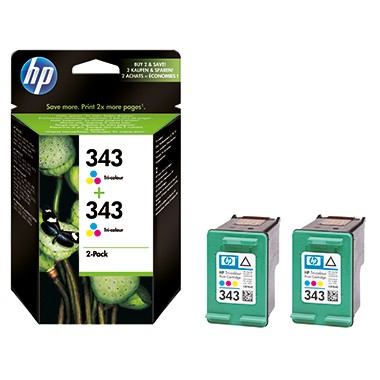 HP Tintenpatrone 343 mehrfarbig 2 St./Pack Druckseiten: ca. 2 x 330 Seiten