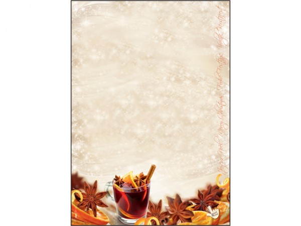 Designpapier A4 90g/qm Christmas Flavour mit Duft 25 Blatt/Pack , Weihnachts-Motiv-Papier