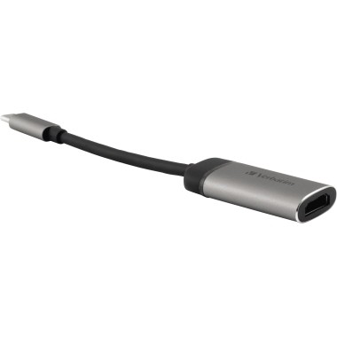 USB-Hub Verbatim USB-C-Stecker/HDMI-Buchse Maße:24x10x55mm (BxHxT),schwarz/grau