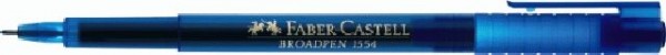 Fineliner Broadpen Faber Castell 1554 blau Strichstärke: 0,8 mm,Rundspitze,dokumentenecht