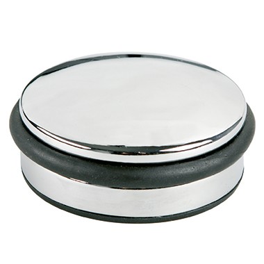Türstopper ALCO 10x4 cm (Ø x H) chrom Masse (Gewicht): 1,3 kg, Material: Metall/Gummi