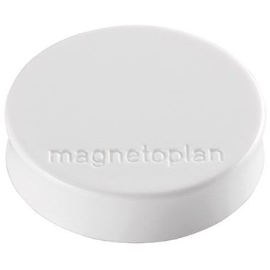 Magnete 30mm Ø Ergo Medium weiß max.Tragfähigkeit 0,7 kg,10 St./Pack