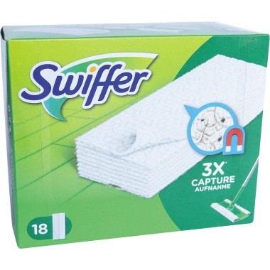Bodenreinigungstuch tocken Swiffer 18 St./Pack Maße: 20,7 x 26,5 cm (B x L), weiß