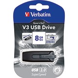 USB Stick 8 GB Store 'n' Go 49171 grau/schwarz USB 3.0