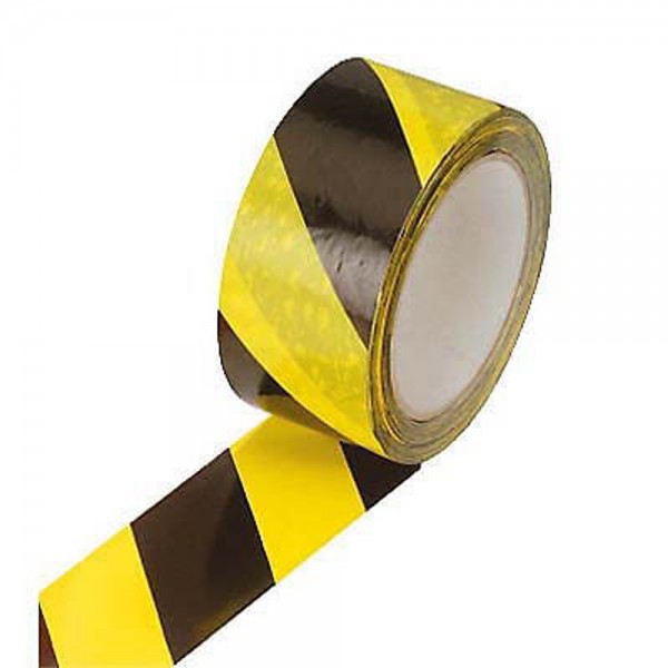 Packband 66mx50mm Warnband schwarz/gelb gestreift Dicke der Folie: 28 µm , PP neutral