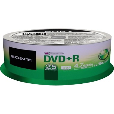 DVD+R Spindel 4,7GB 120min 16x 25-er Spindel Sony