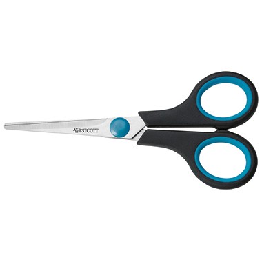 Schere 14cm Westcott E-30250 00 Elite Klinge spitz gerade/Softgriff schwarz/blau