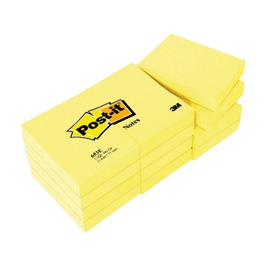 Haftnotiz 38x51mm Notes gelb 100 Bl./Block 12 Blöcke/Pack, Post-it®