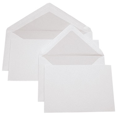 Briefhüllen DL gummierte Klappe 80g/m² weiß mit Seidenfutter ,mailmedia 25 St./Pack