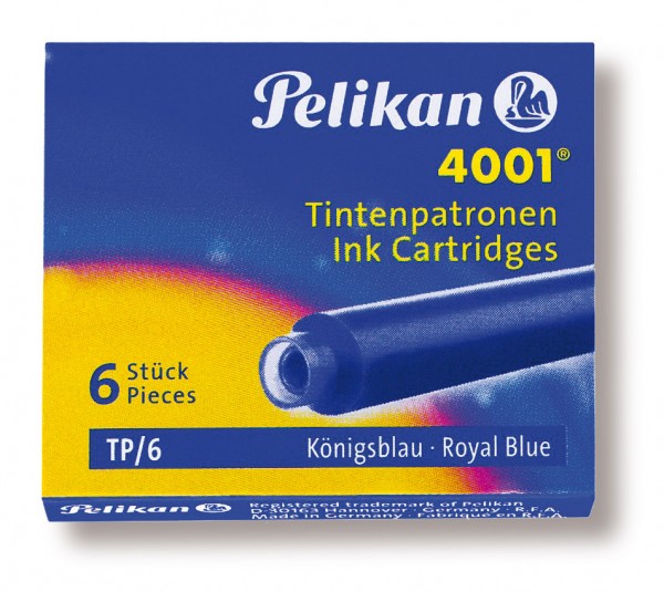 Pelikan TP/6 Tintenpatronen 4001 kurz in königsblau 5 Schtln alte Variante RAR 